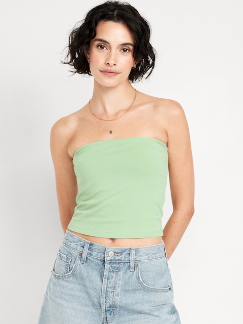 Double-Layer Tube Top - Celadon