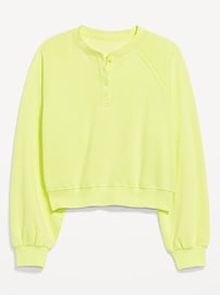 Image number 4 showing, SoComfy Oversized Button-Front Sweatshirt