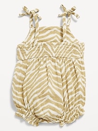 Image number 2 showing, Printed Sleeveless Double-Weave One-Piece Romper for Baby