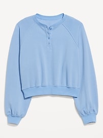 Image number 4 showing, SoComfy Oversized Button-Front Sweatshirt