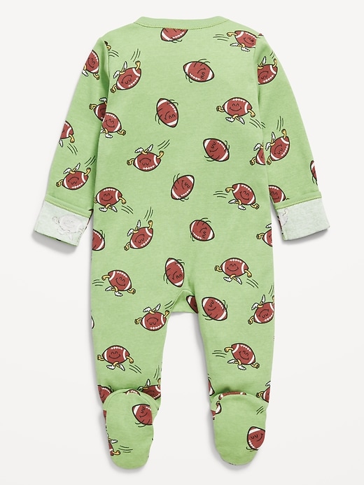 Image number 2 showing, 2-Way-Zip Sleep & Play Pocket Footed One-Piece for Baby