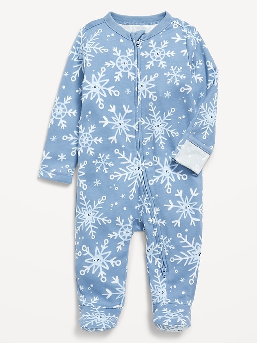 Image number 1 showing, 2-Way-Zip Sleep & Play Footed One-Piece for Baby