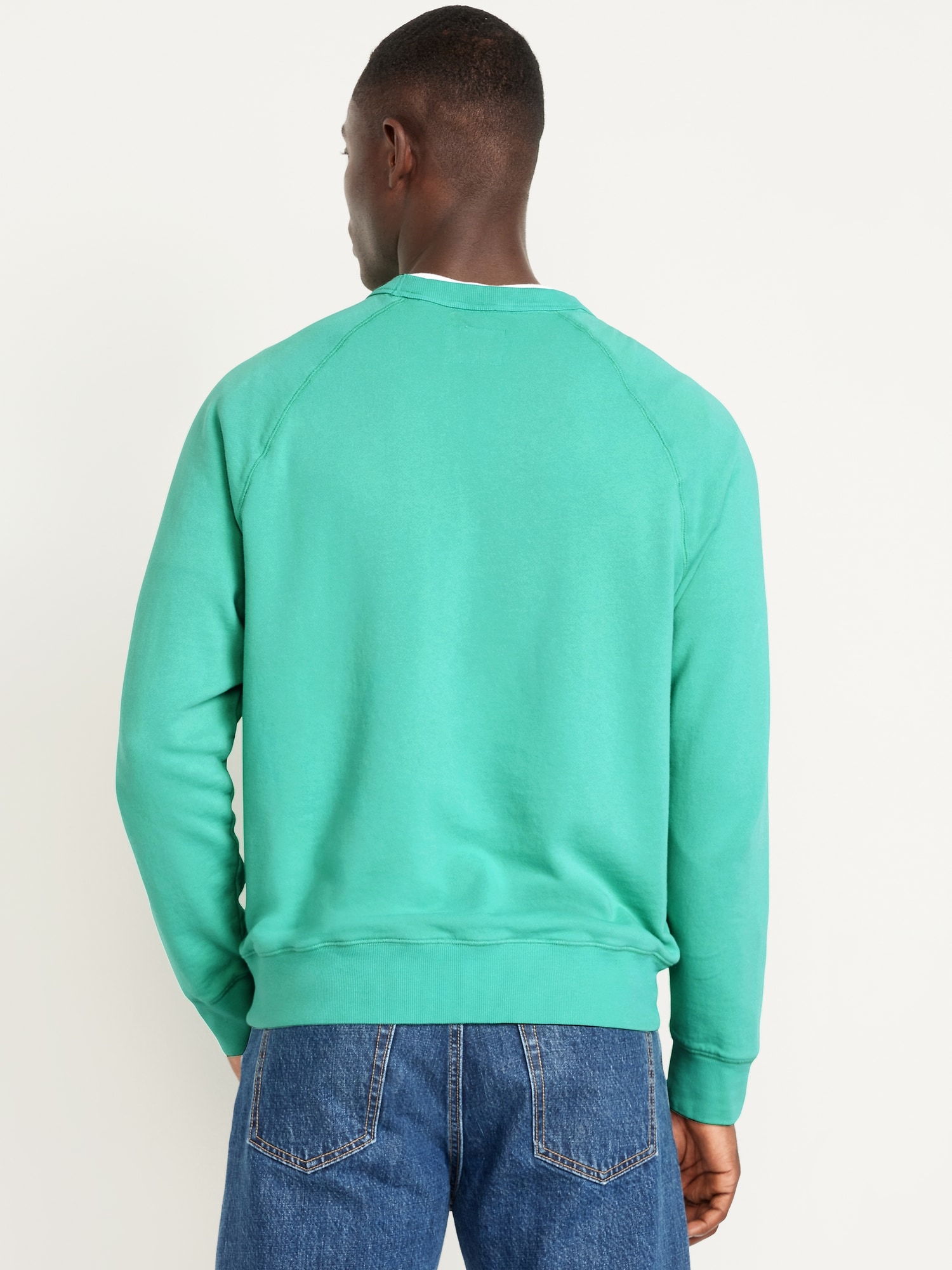 Garment-Dyed Crew-Neck Sweatshirt