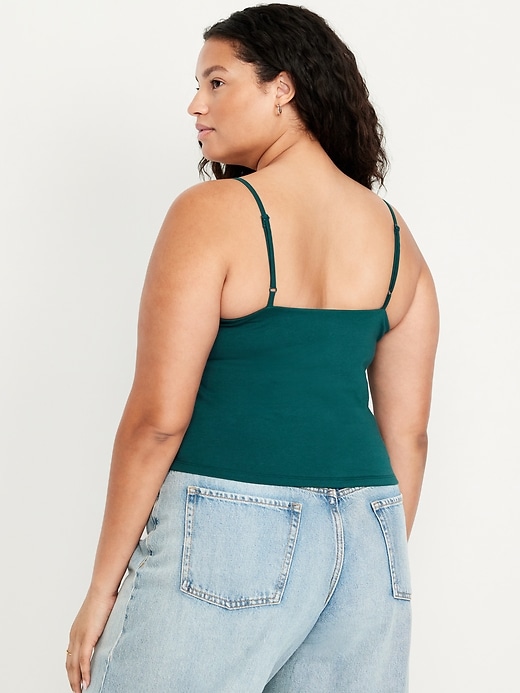 Image number 7 showing, Fitted Double-Layer Cropped Cami Top