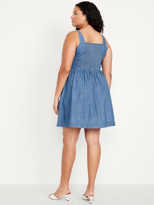 Image number 8 showing, Fit & Flare Jean Mini Dress