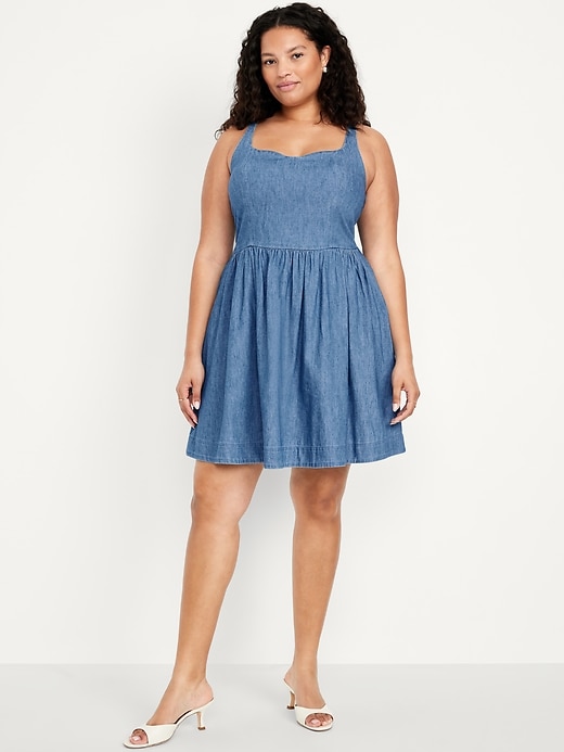 Image number 7 showing, Fit & Flare Jean Mini Dress