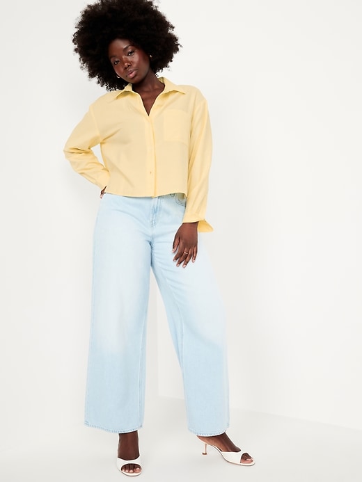 Image number 3 showing, Cropped Button-Down Oxford Shirt
