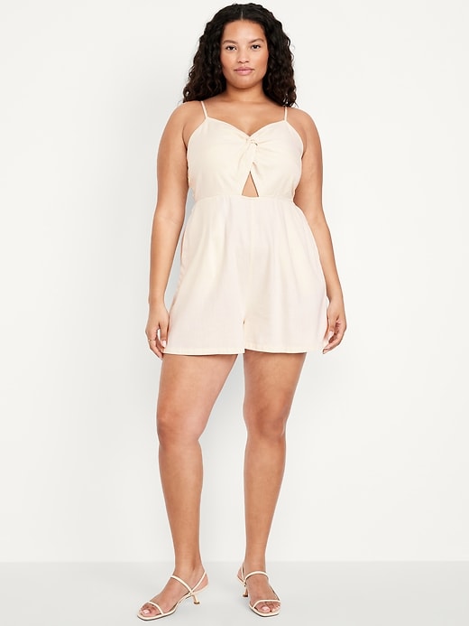Image number 7 showing, Fit & Flare Twist-Front Cami Romper