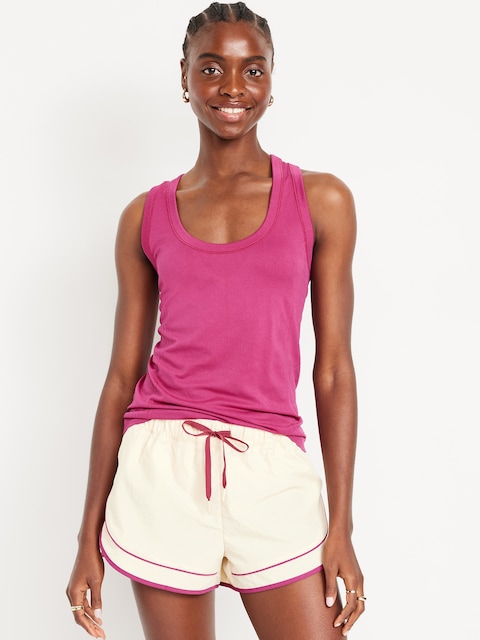 Fluid Seamless Fitted Tank Top - Magenta Lacquer