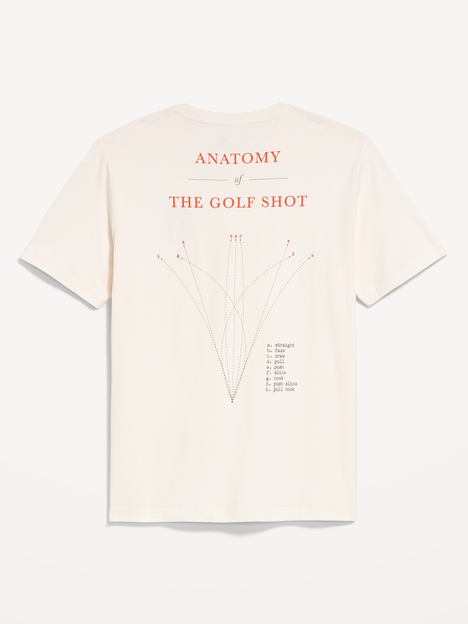 Мужская футболка Old Navy Pga Tour™ WM Phoenix Open Heavyweight Loose, цвет: Anatomy Of The Golf Shot