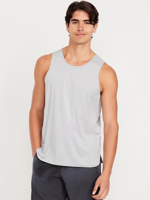 Lightweight Mesh Racerback Tank - Cloud Cover