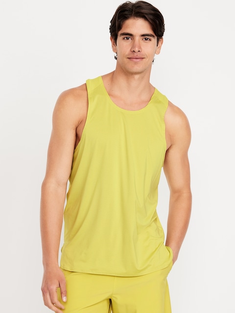 Lightweight Mesh Racerback Tank - Yellow-Green