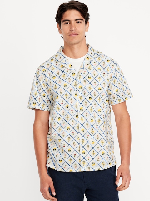 Short-Sleeve Printed Camp Shirt