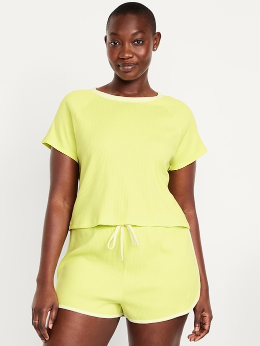 Image number 4 showing, Ribbed Ringer Pajama T-Shirt