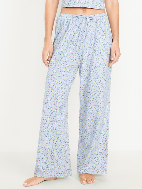 High-Waisted Slouchy Lounge Pants - Ditsy Floral
