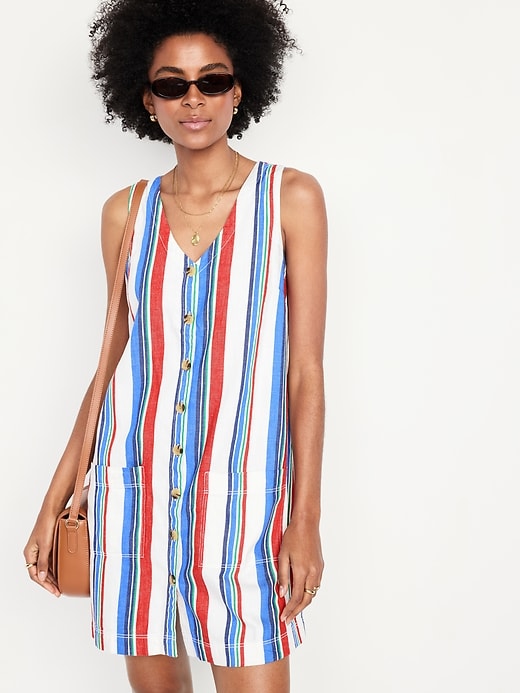 Image number 3 showing, Sleeveless Button-Front Mini Dress