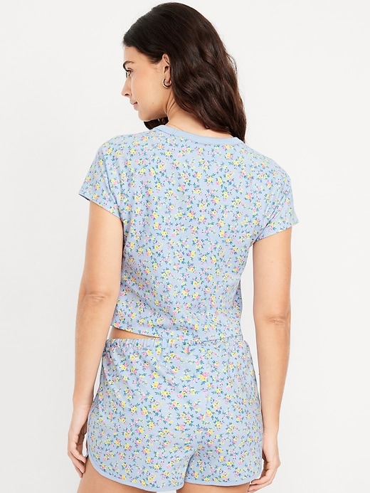 Image number 2 showing, Cropped Jersey Lounge Top
