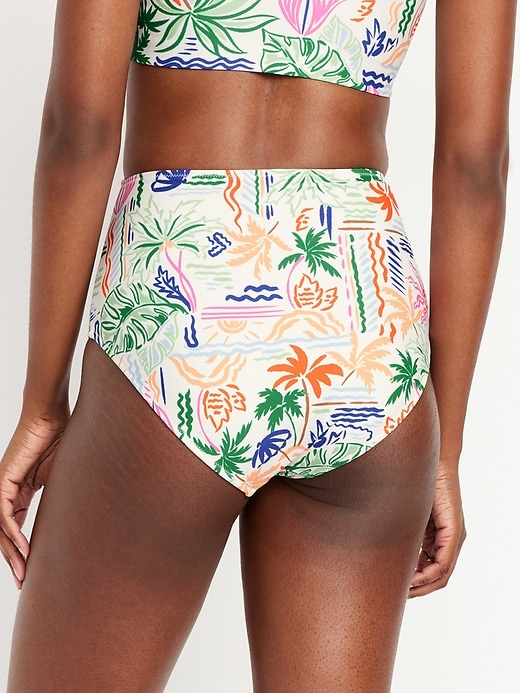 Image number 2 showing, Matte High-Waisted Bikini Swim Bottoms