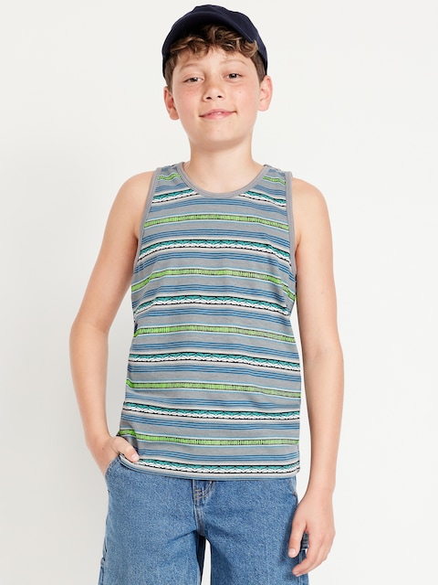 Printed Tank Top for Boys - Oregon Green Stripe