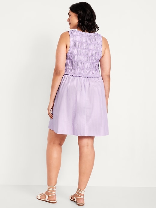 Image number 8 showing, Fit & Flare Smocked Bodice Mini Dress