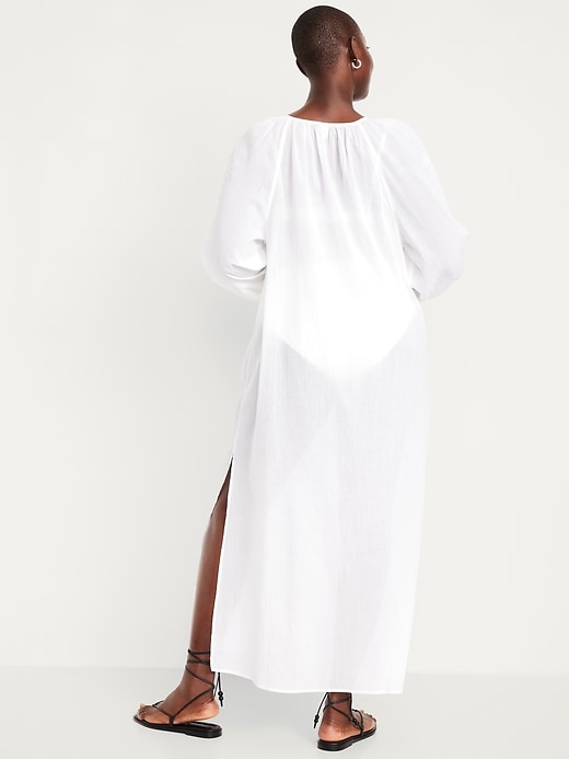 Image number 6 showing, Long-Sleeve Gauze Kaftan