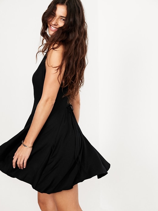 Image number 3 showing, Fit & Flare Crepe Button-Front Mini Dress