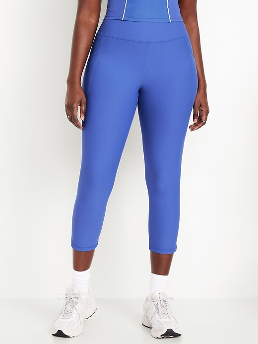 Image number 5 showing, High-Waisted PowerSoft Crop Pocket Leggings