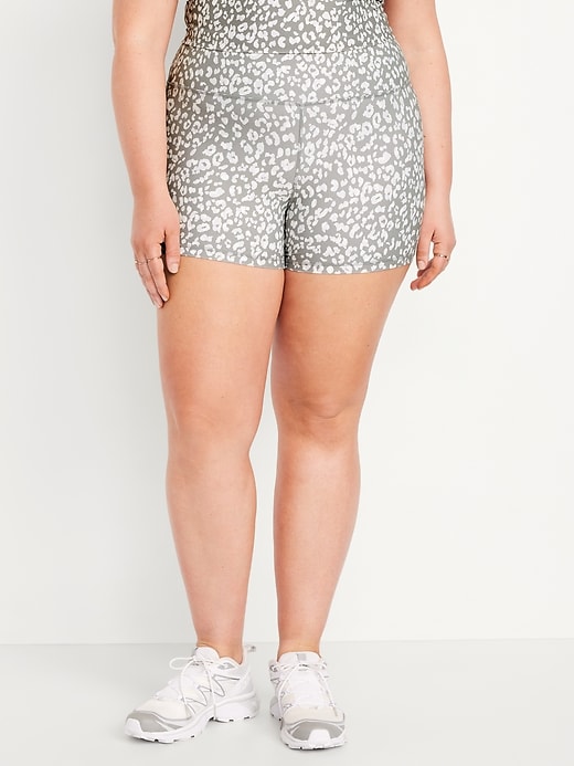 Image number 6 showing, High-Waisted PowerSoft Biker Shorts -- 4-inch inseam