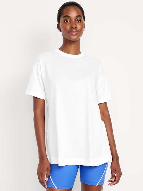 Oversized EveryWear Tunic T-Shirt - White