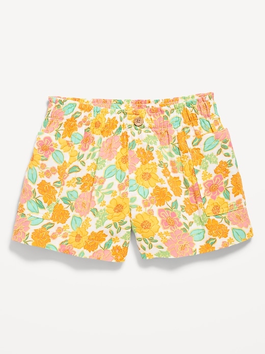Image number 4 showing, Printed Double-Weave Pull-On Utility Shorts for Girls