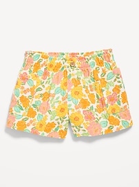 Image number 4 showing, Printed Double-Weave Pull-On Utility Shorts for Girls