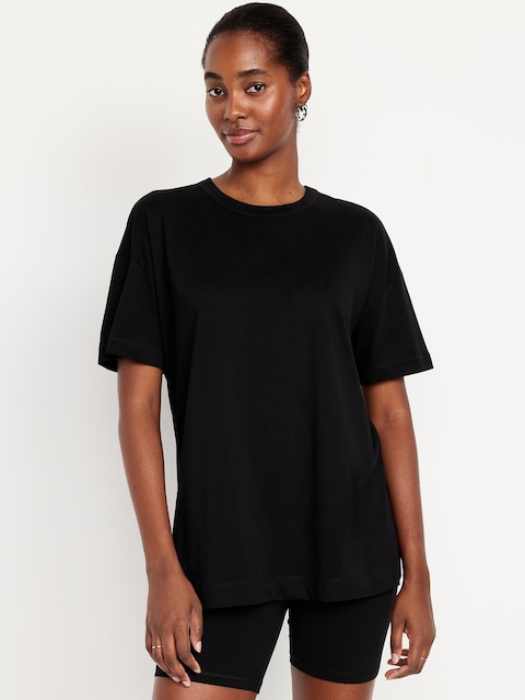 Oversized EveryWear Tunic T-Shirt - Black Jack