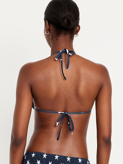 Image number 2 showing, Textured Triangle String Bikini Swim Top