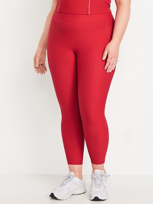 Image number 7 showing, High-Waisted PowerSoft Rib Pocket Leggings