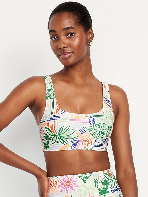 Image number 1 showing, Matte Scoop-Neck Bikini Swim Top