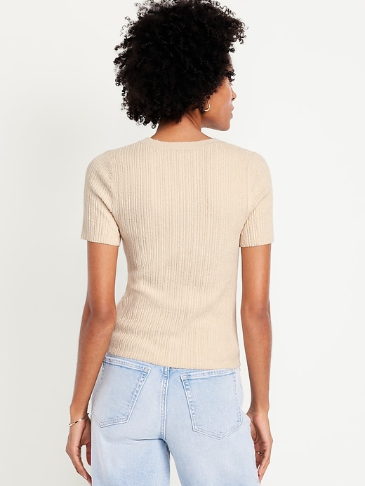 Image number 2 showing, Textured Bouclé T-Shirt