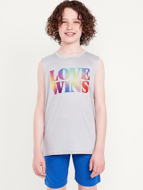 CloudMotion Graphic Performance Tank Top for Boys - Cloud Cover
