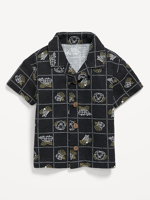 Image number 1 showing, Short-Sleeve Linen-Blend Shirt for Baby