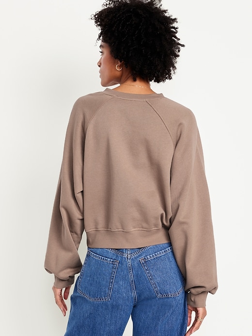 Image number 2 showing, SoComfy Oversized Button-Front Sweatshirt