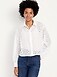 Cropped Button-Down Striped Shirt - image 5