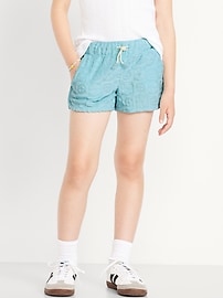 Image number 1 showing, Textured-Knit Dolphin-Hem Cheer Shorts for Girls