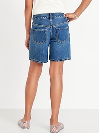 Image number 2 showing, High-Waisted Bermuda Jean Shorts for Girls