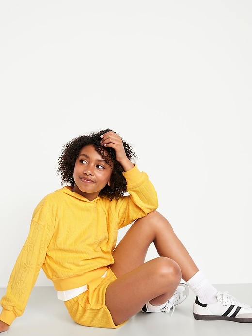 Image number 3 showing, Textured-Knit Dolphin-Hem Cheer Shorts for Girls