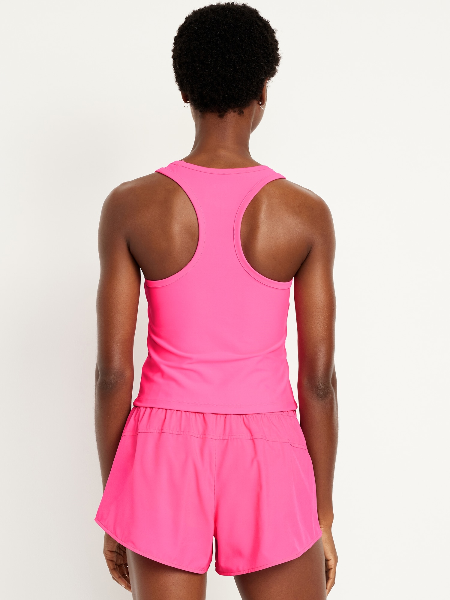 PowerSoft Racerback Cropped Shell Tank