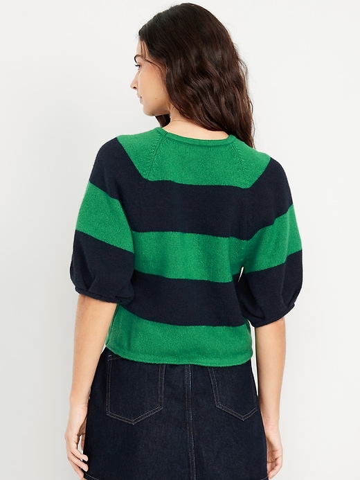Image number 2 showing, SoSoft Cropped Puff-Sleeve Sweater