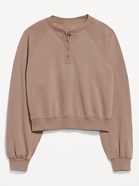 Image number 4 showing, SoComfy Oversized Button-Front Sweatshirt
