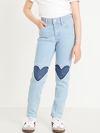 Image number 1 showing, High-Waisted Rockstar 360° Stretch Knee-Patch Jeggings for Girls