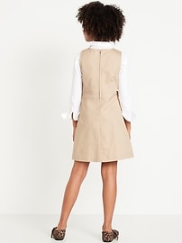 Image number 2 showing, School Uniform Sleeveless Pleated Dress for Girls
