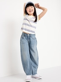 Image number 3 showing, Super Baggy Barrel-Leg Jeans for Girls