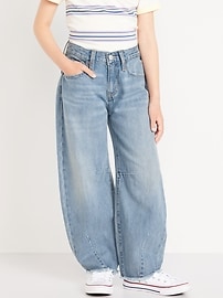 Image number 1 showing, Super Baggy Barrel-Leg Jeans for Girls